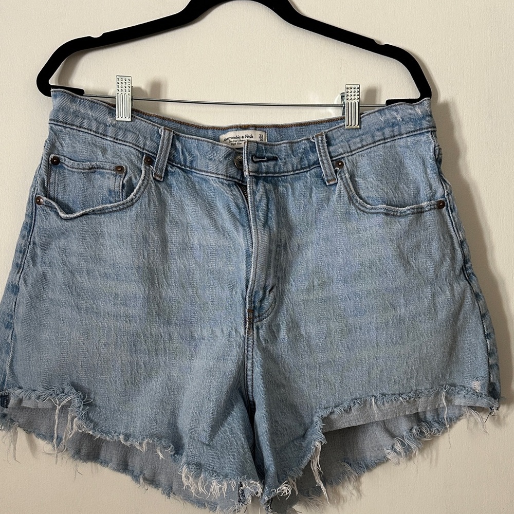 Abercrombie & Fitch Light Blue Jean Shorts